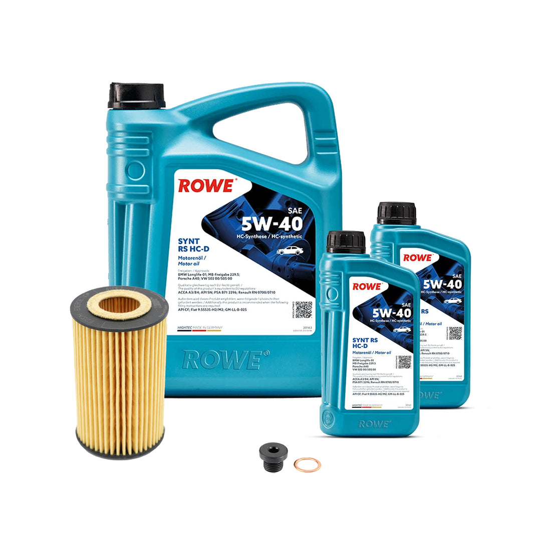 Audi 3.0T EA837 (CREC) Engine Oil Change Kit - Rowe Oil SYNT RS HC-D 5W-40
