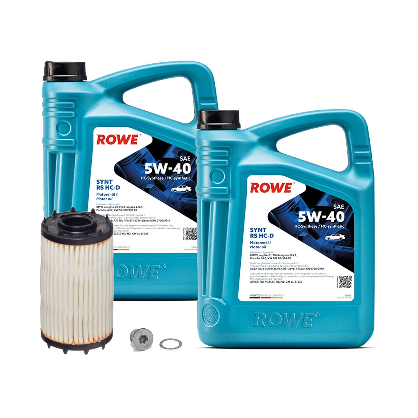 Audi 4.0T EA825 Engine Oil Change Kit - Rowe Oil SYNT RS HC-D 5W-40