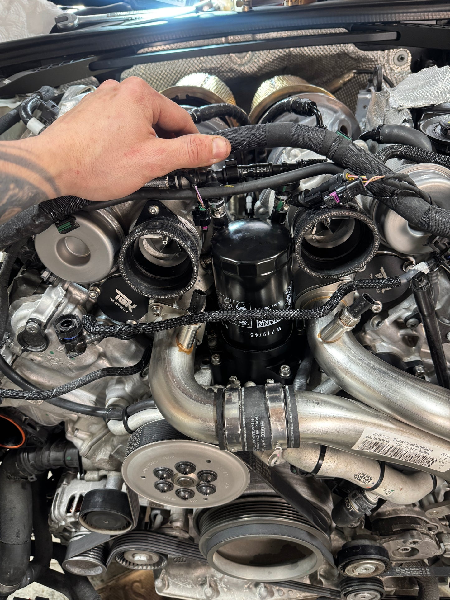 TGK Motorsport Audi EA825 4.0T Oil Filter Housing Conversion