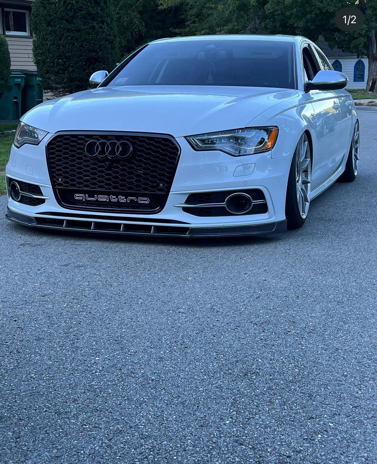 Audi C7 A6 S-Line / S6 Front Lip Gloss Black (2013 - 2015)