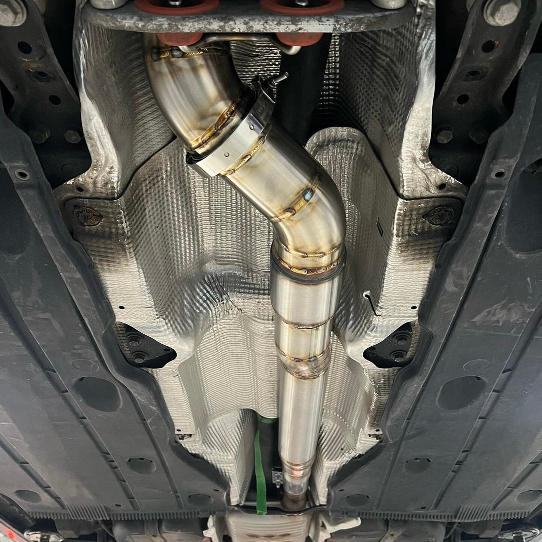 GAS 3.5" 90MM MQB Downpipe REAR SECTION ONLY