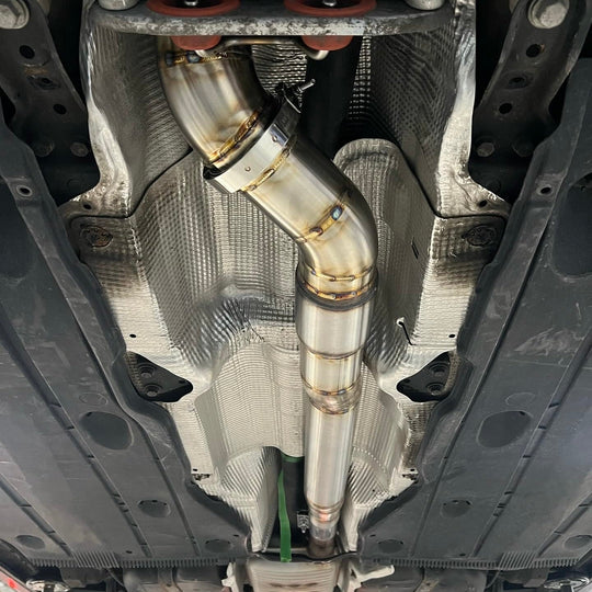GAS 3.5" 90MM MQB Downpipe REAR SECTION ONLY