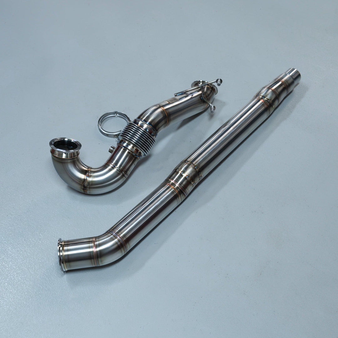 GAS 3.5" 90MM MQB Downpipe REAR SECTION ONLY