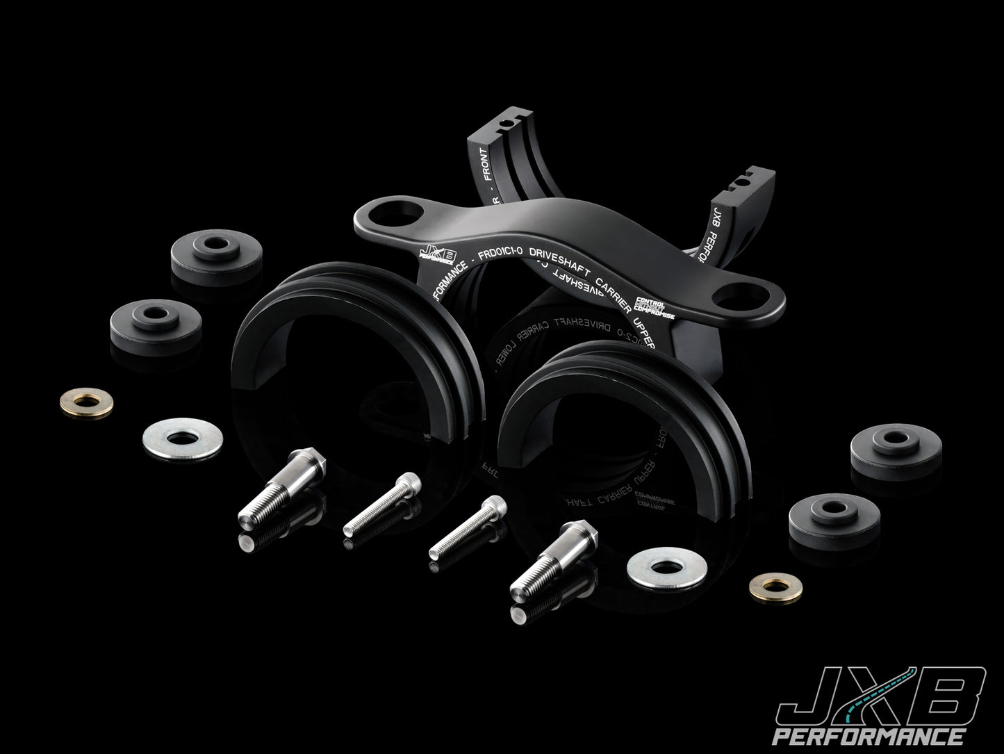 JXB Performance Ford S197 Mustang Driveshaft Center Support Bearing Carrier Upgrade