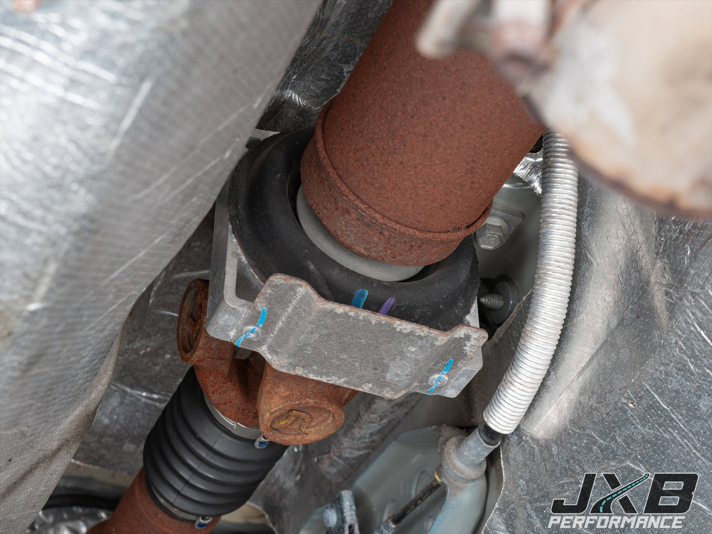 JXB Performance Ford S550 Mustang Driveshaft Center Support Bearing Carrier Upgrade