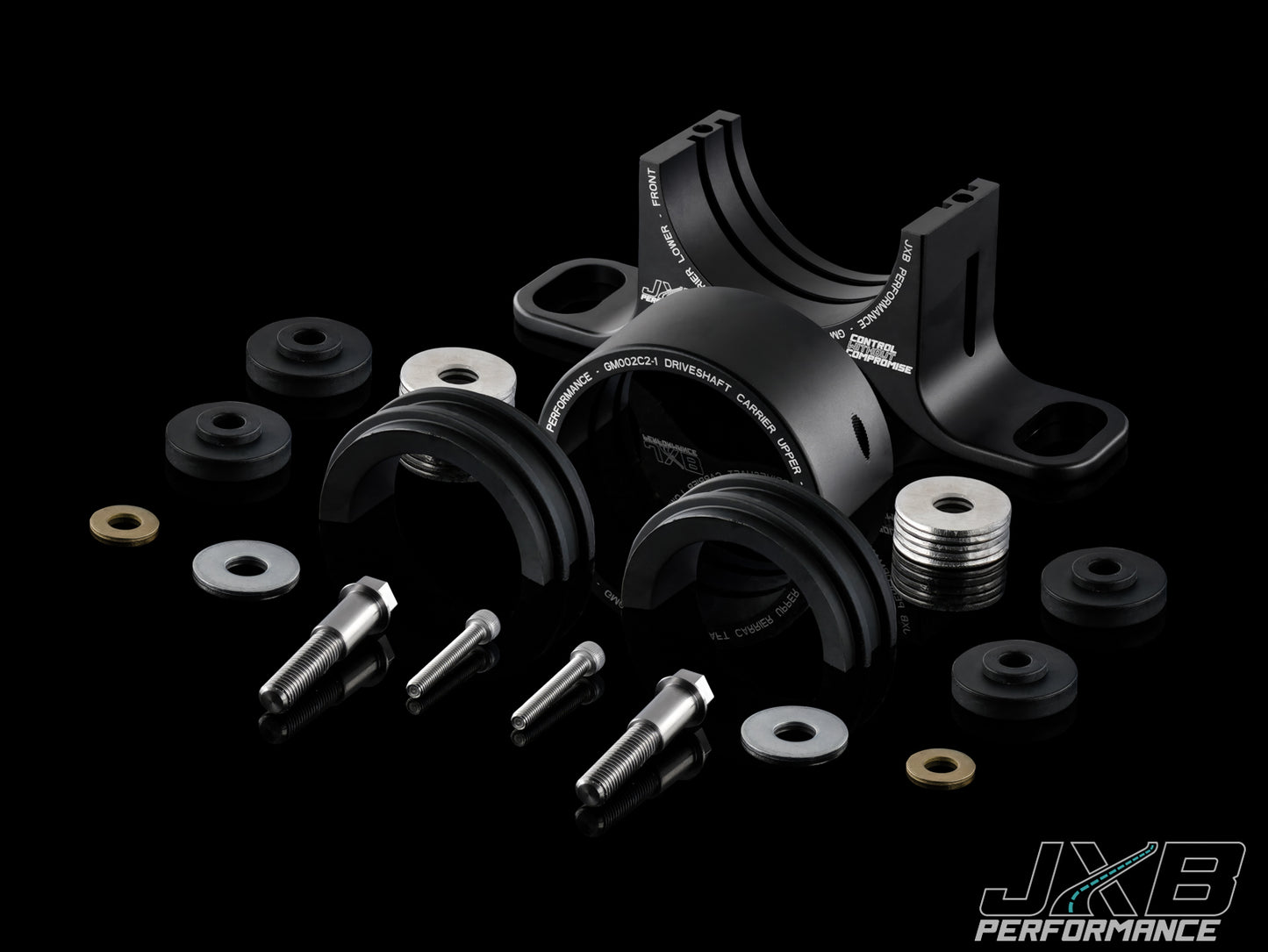 JXB Performance Cadillac ATS/ATS-V, 3rd gen CTS/CTS-V Driveshaft Center Support Bearing Carrier Upgrade