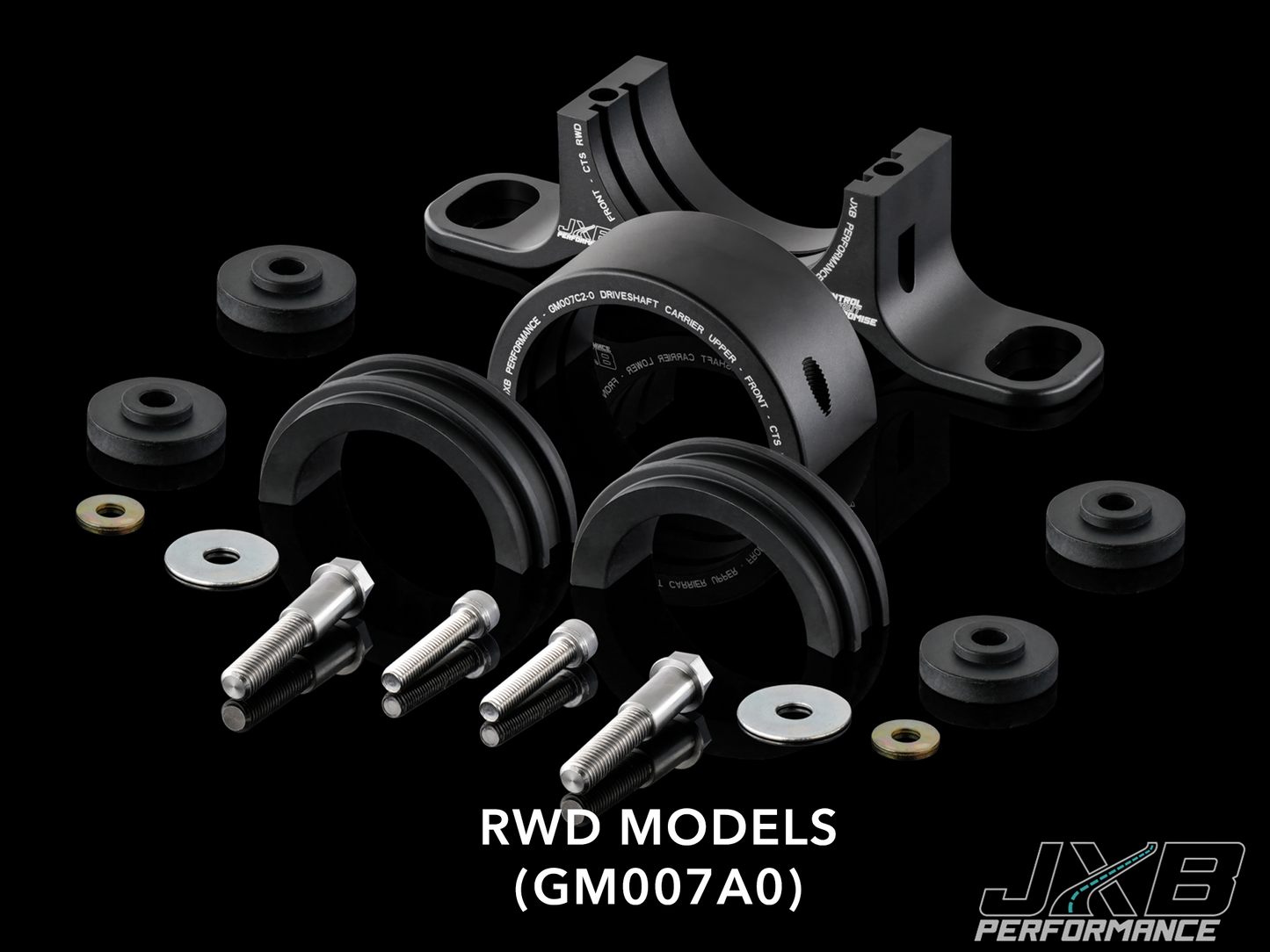 JXB Performance Cadillac CTS (2nd Gen) Driveshaft Center Support Bearing Carrier Upgrade